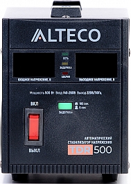 Автоматический стабилизатор напряжения Alteco TDR 500 вид спереди