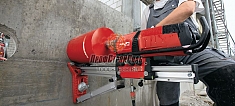 Использование установки алмазного бурения Hilti DD 350